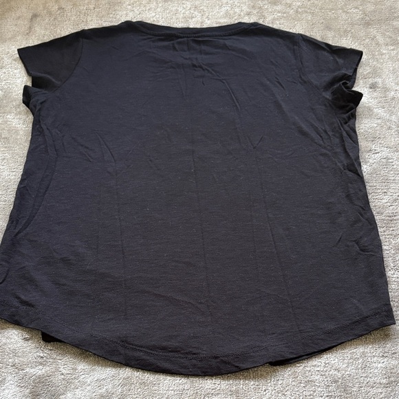 Zadig & Voltaire Black Tee with Red Heart sparkly crystals Graphic - Picture 6 of 6